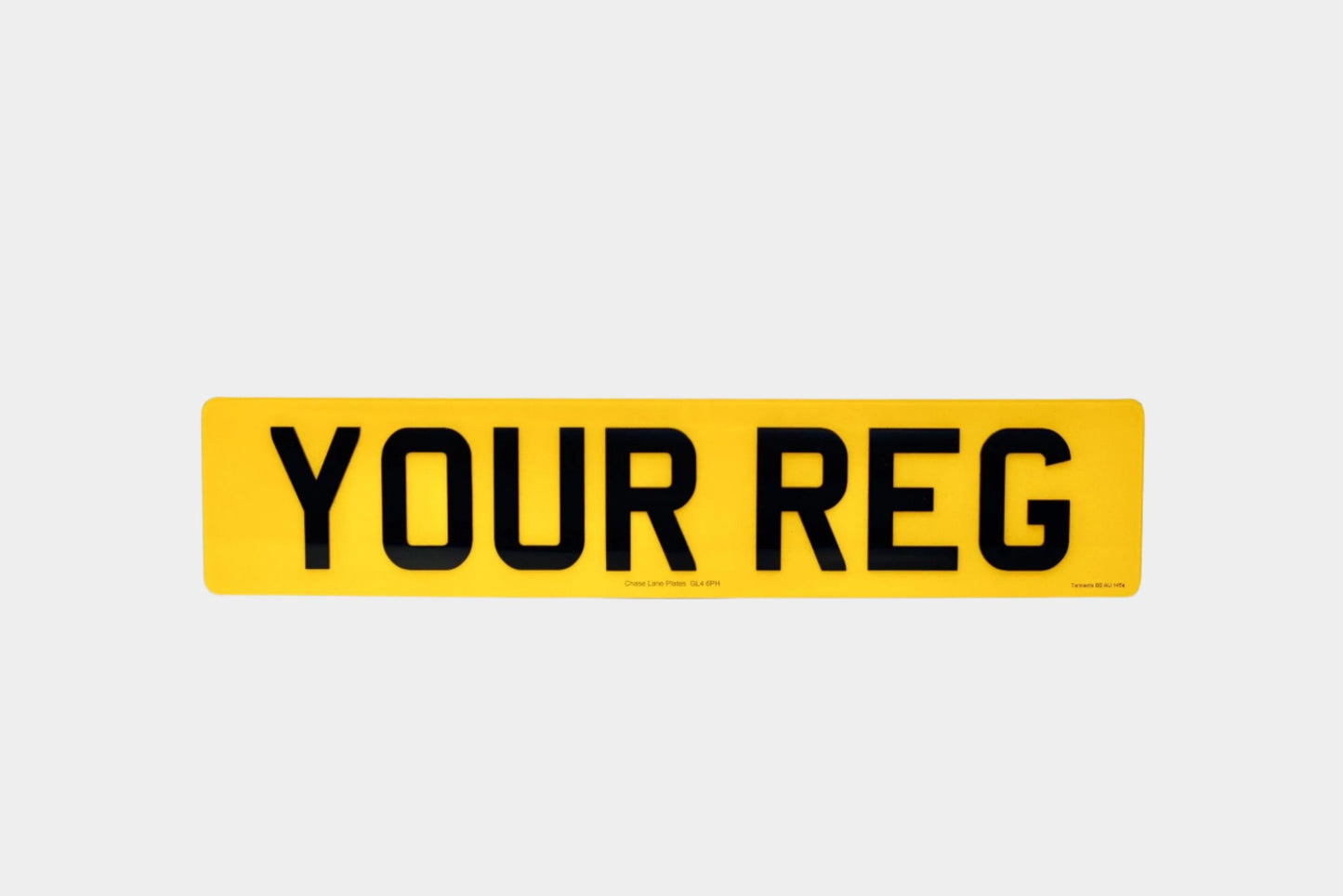 4D Number Plate - 520x111mm - Single