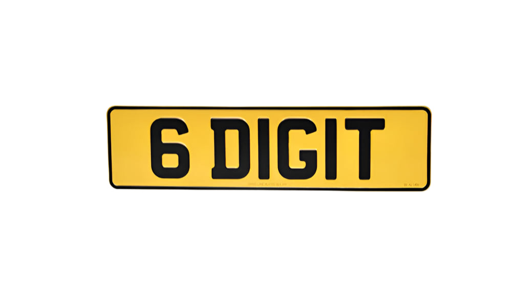 6-Digit Metal Pressed Number Plate – 420mm x 111mm - Pair