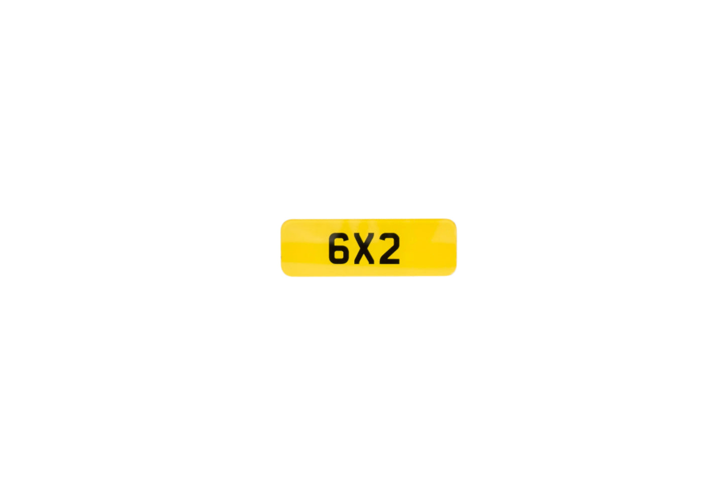 Acrylic 6 x 2 inch Motorcycle Number Plate