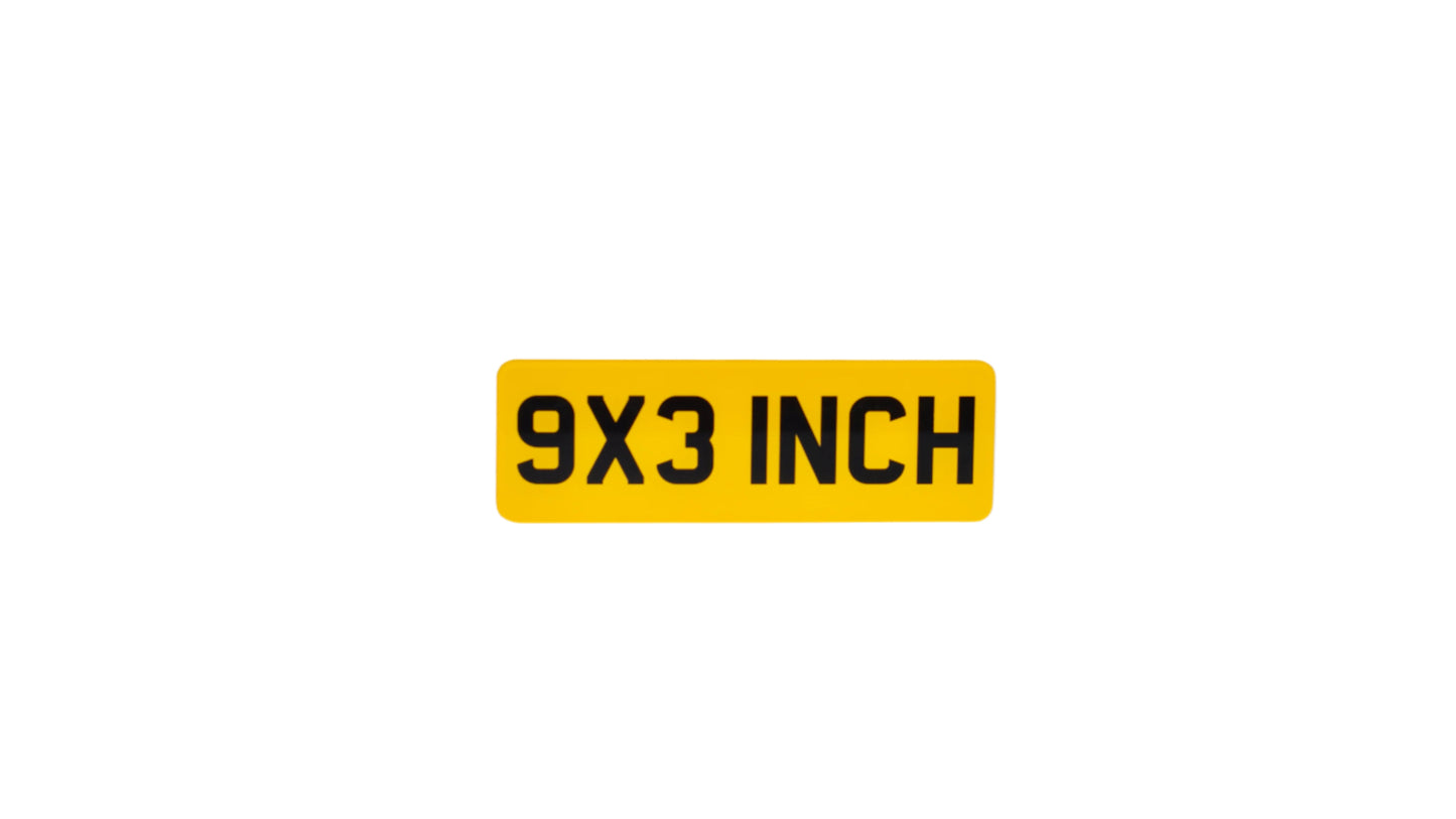 Acrylic 9 x 3 inch Motorcycle Number Plate