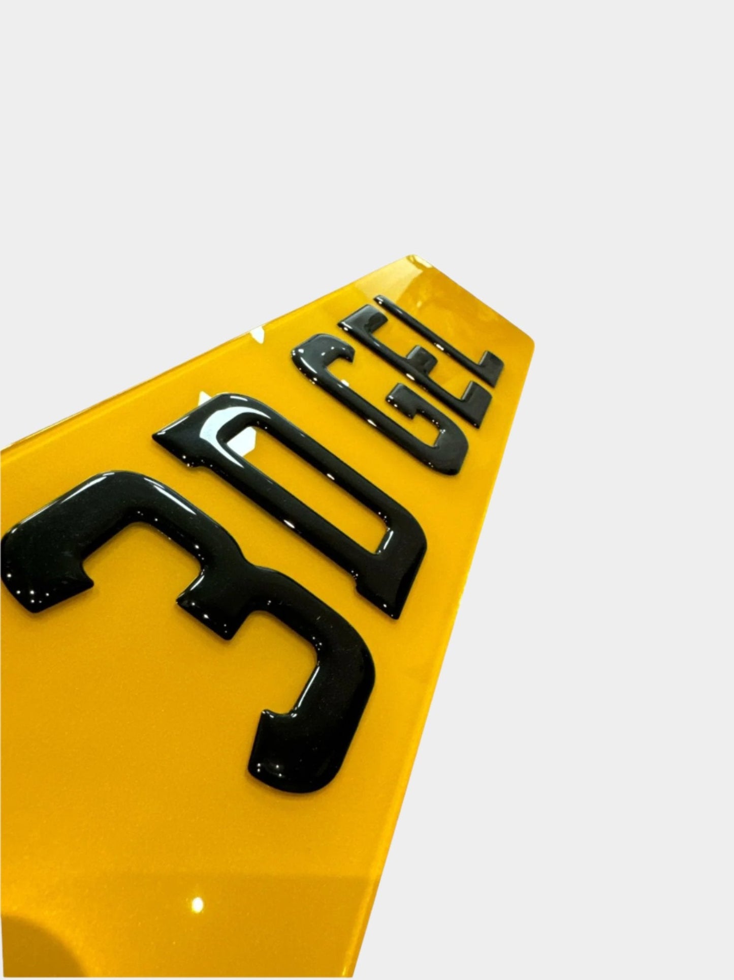 3D Gel UK Acrylic Number Plate - PAIR