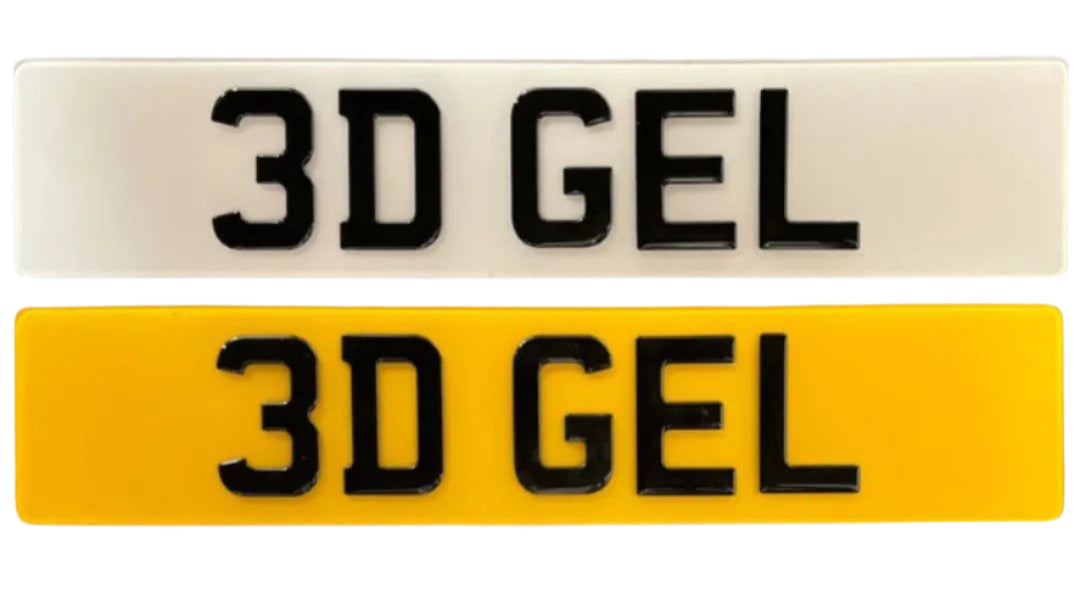 3D Gel UK Acrylic Number Plate - PAIR