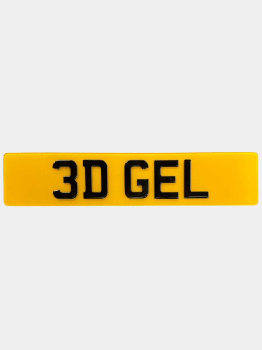 3D Gel UK Acrylic Number Plate - PAIR