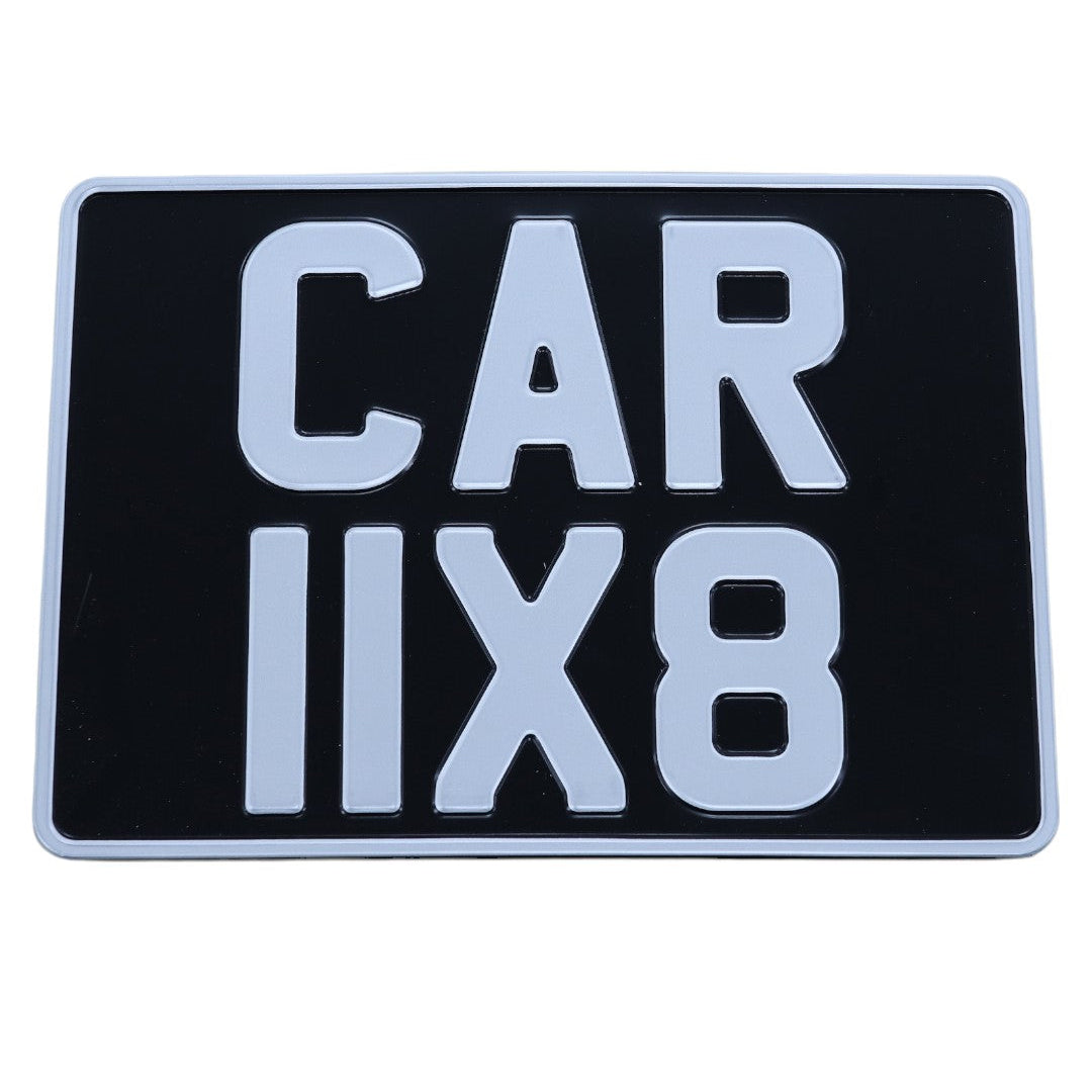 Classic Land Rover Style Square Number Plate - 11 x 8 inches - Pair