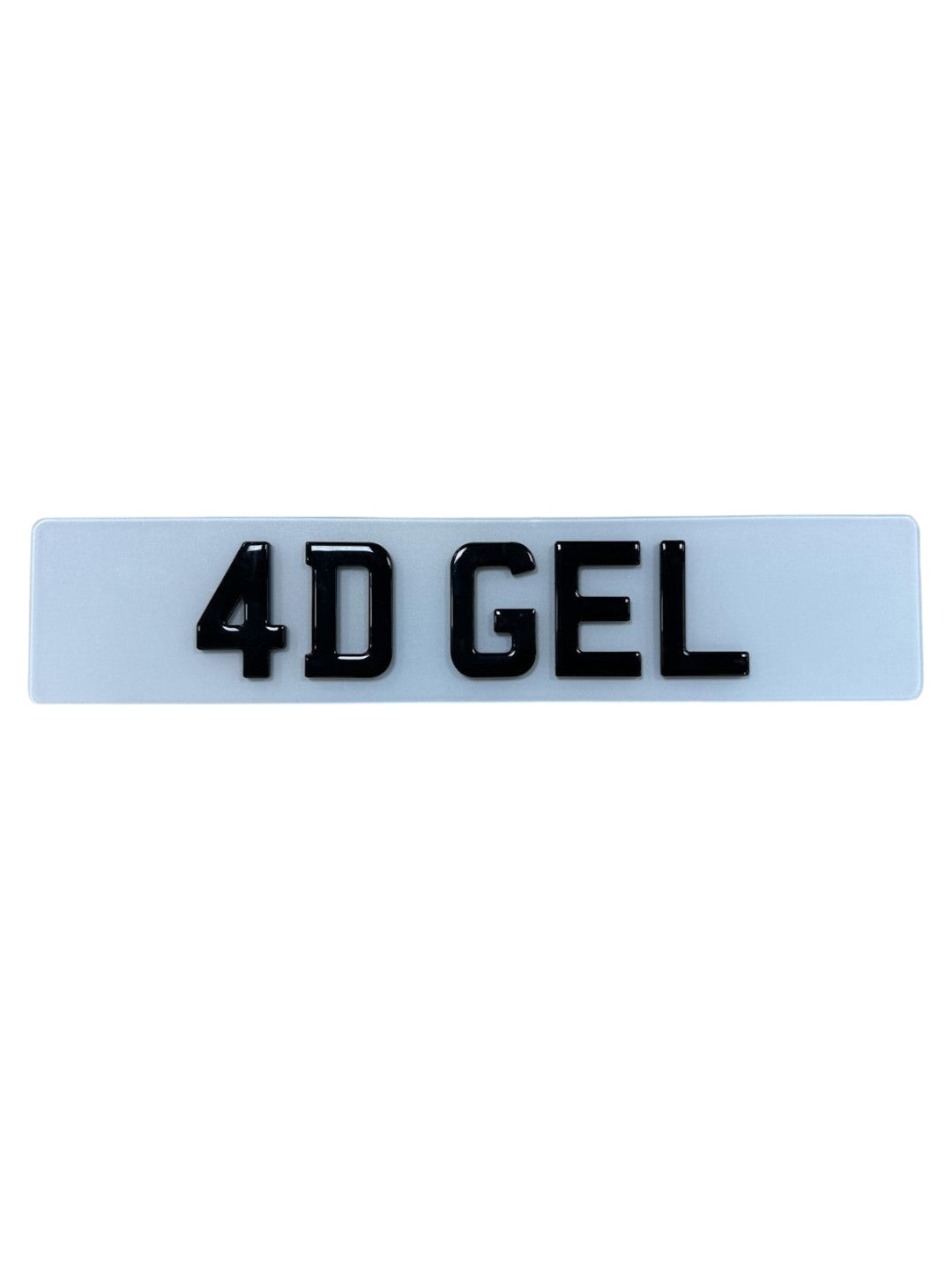 4D Gel UK Acrylic Number Plate – 520mm x 111mm - Single