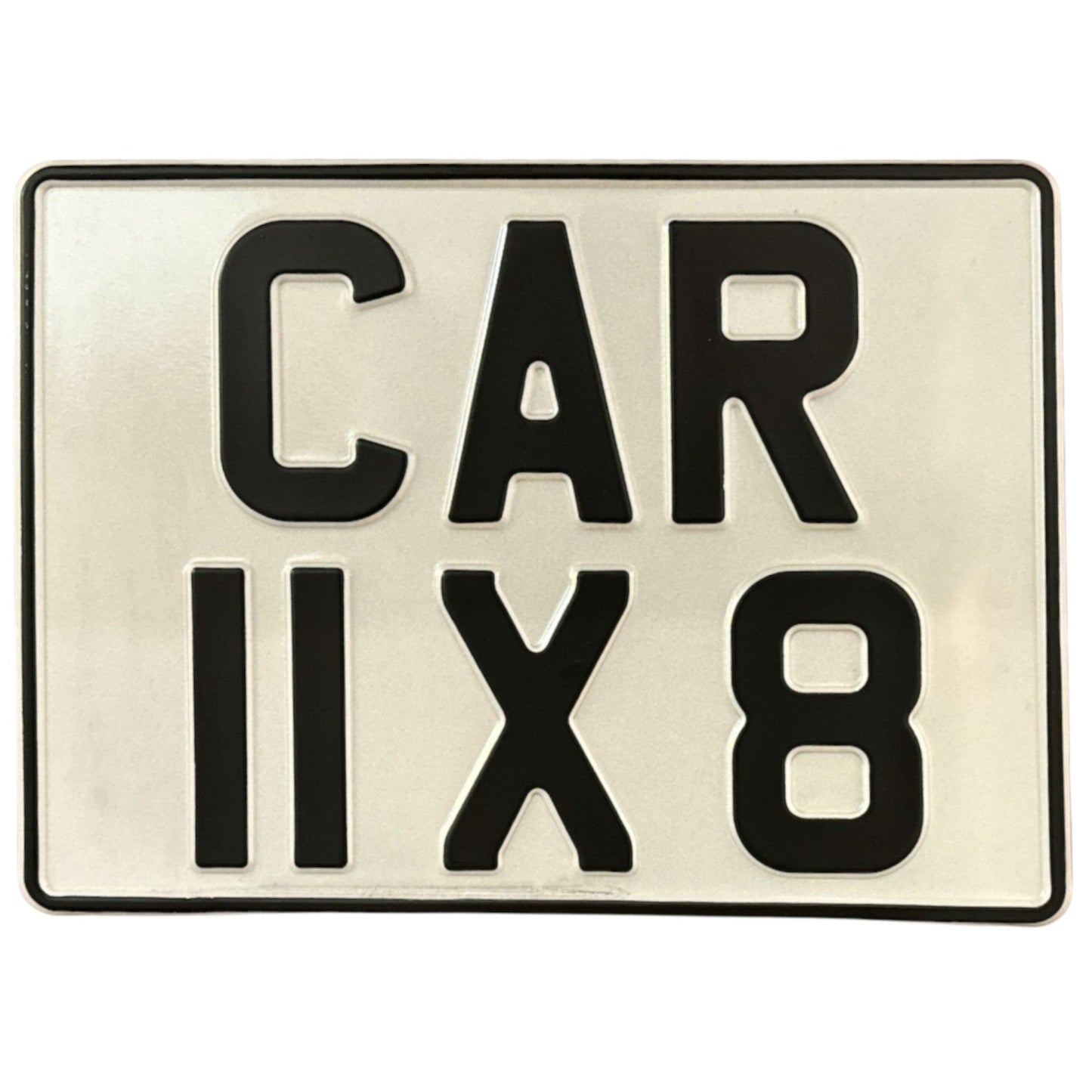 Metal Pressed Land Rover Square Number Plate (Trailer Plate) – 11 x 8 Inches - Single