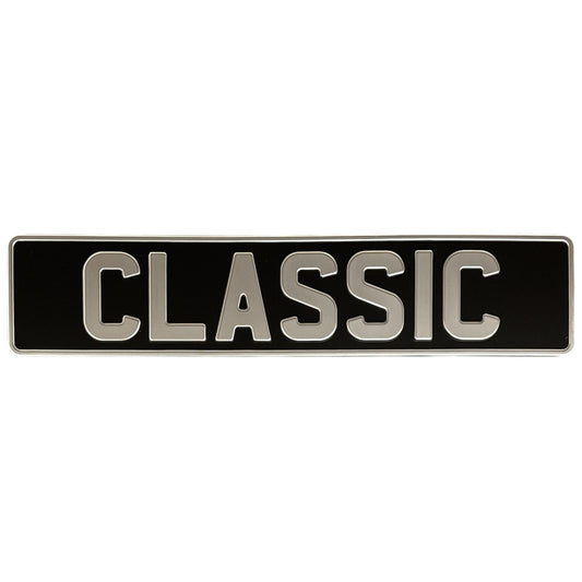 Classic Oblong Metal Pressed Number Plate - 520mm x 111mm - SINGLE