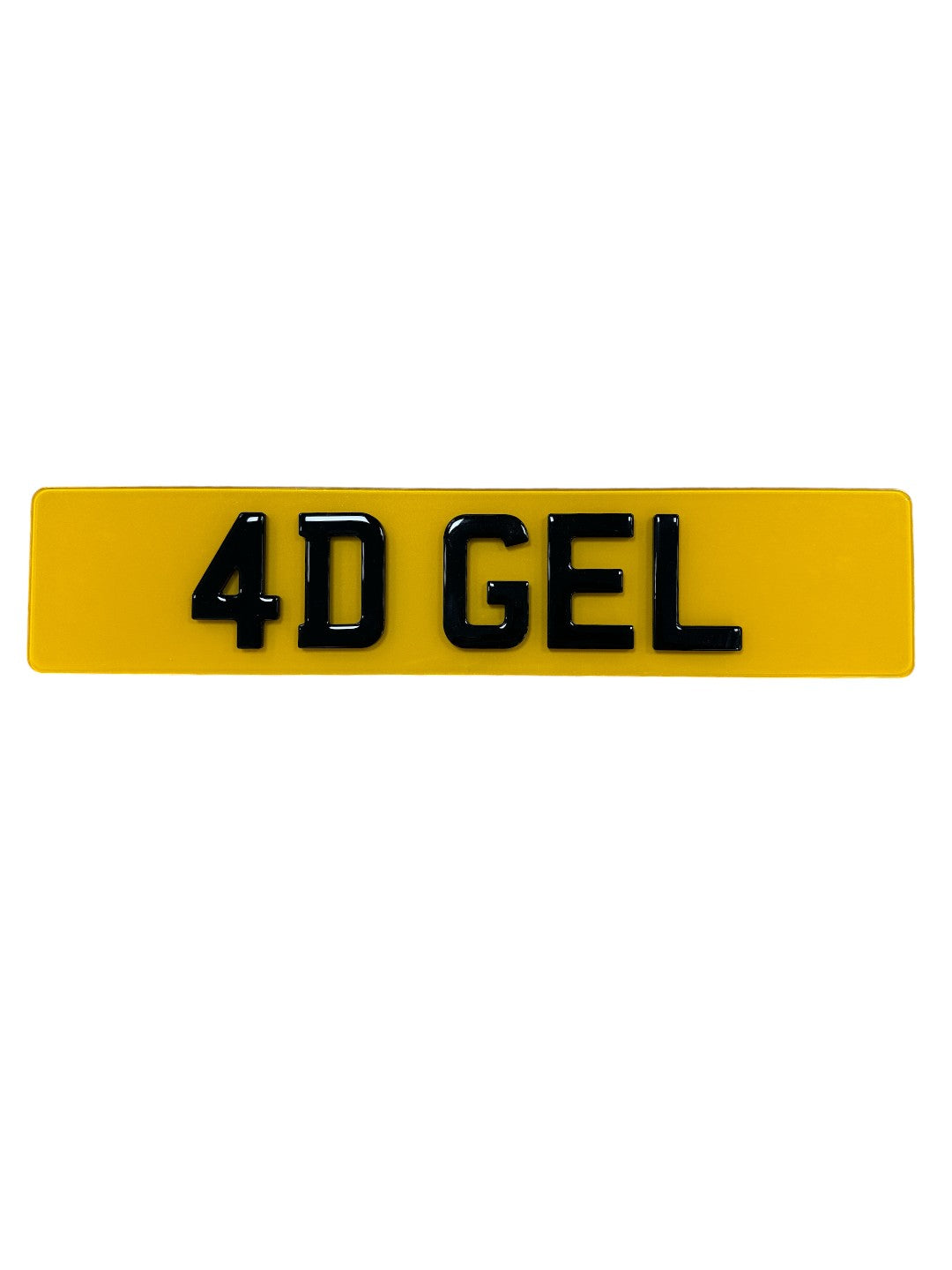 4D Gel UK Acrylic Number Plate – 520mm x 111mm - Single